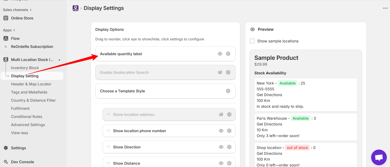 display-online-availability