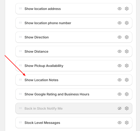 location notes